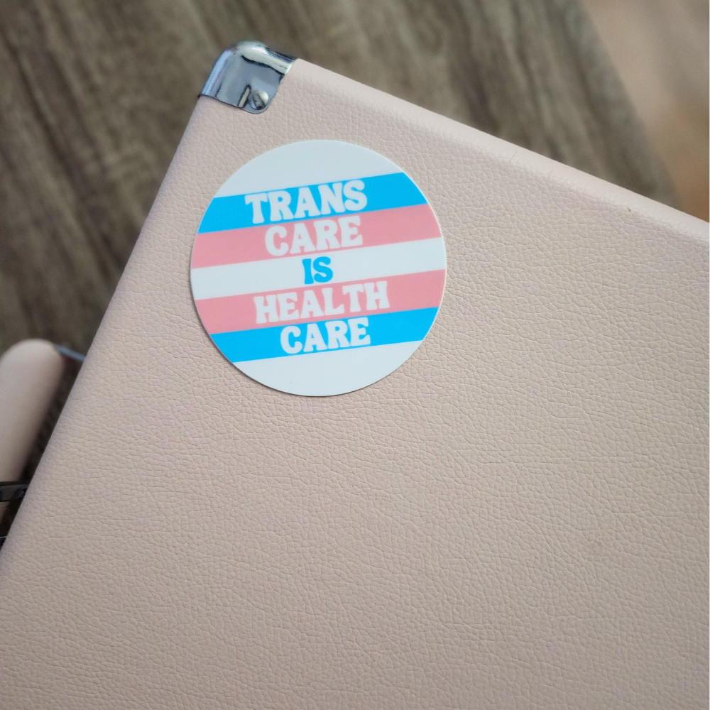 Trans Care is Health Care Vinyl Sticker 3 x 3