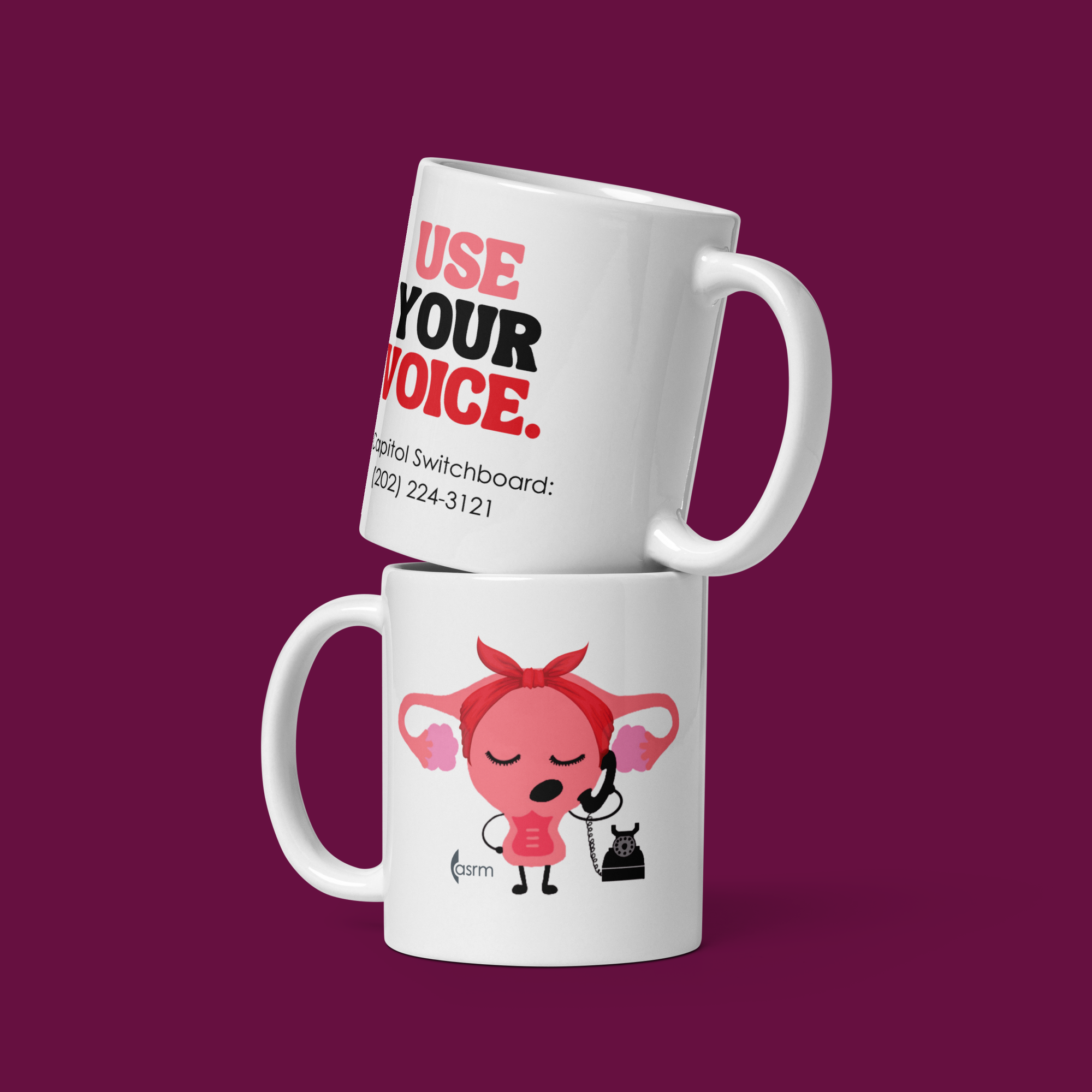 Use Your Voice Cuterus White Glossy Mug
