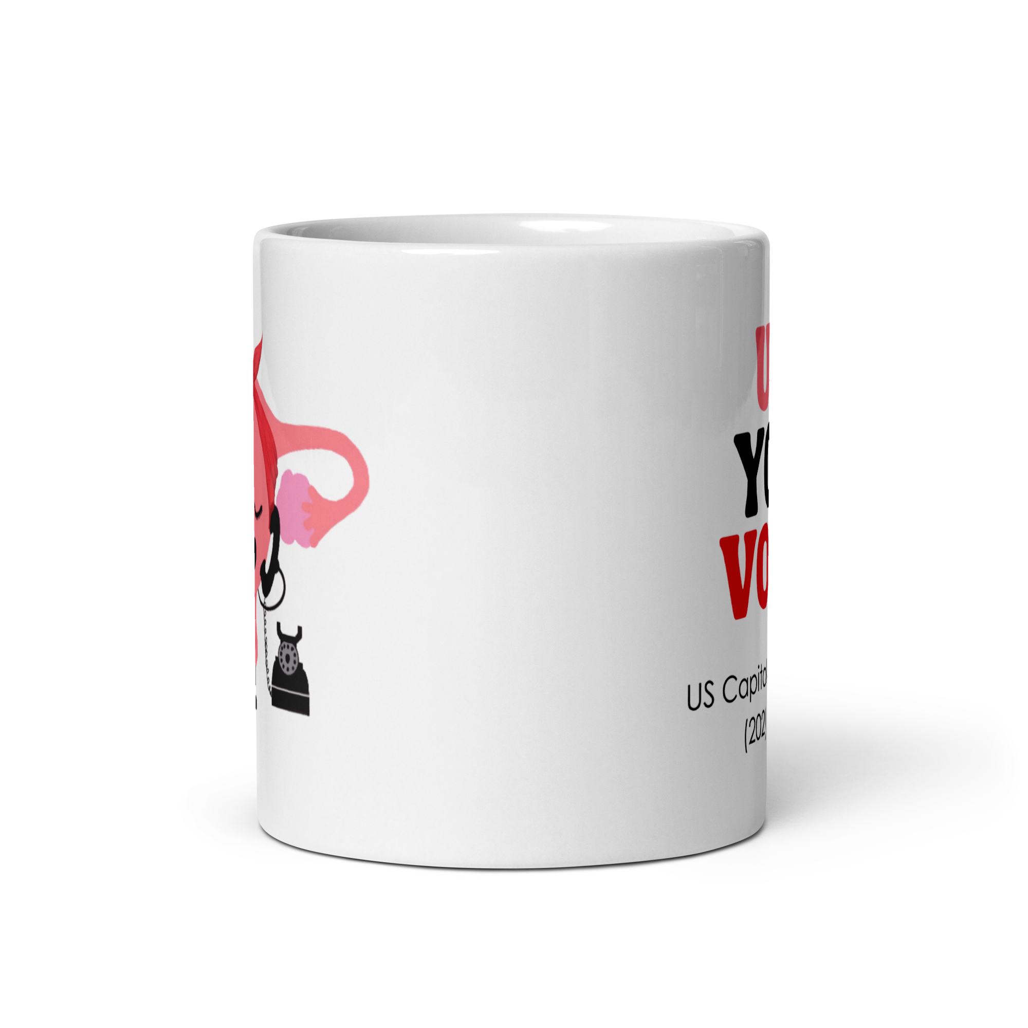 Use Your Voice Cuterus White Glossy Mug